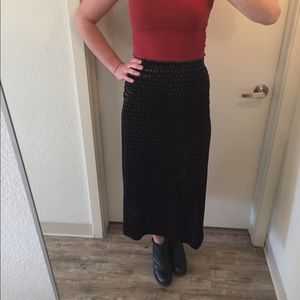 Black Velvet Midi Dress